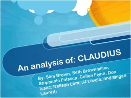 An analysis of: CLAUDIUS