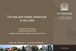 The law and Indian medicines in the USA