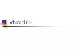 Schizoid PD
