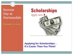 Applying for Scholarships…