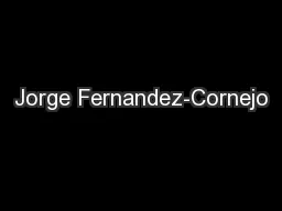 Jorge Fernandez-Cornejo
