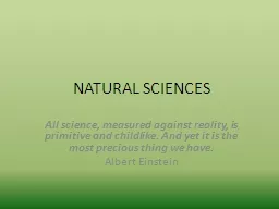 NATURAL SCIENCES