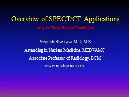 Overview of SPECT/CT Applications
