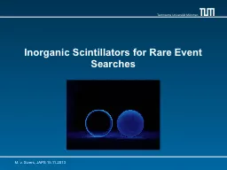 I norganic Scintillators for Rare Event Searches