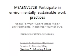 MSAENV272B Participate in environmentally sustainable work