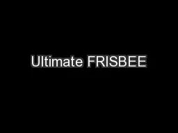 Ultimate FRISBEE