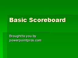 Basic Scoreboard