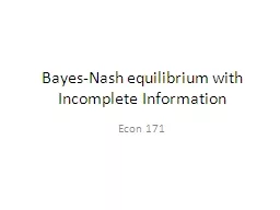 Bayes-Nash equilibrium with Incomplete Information