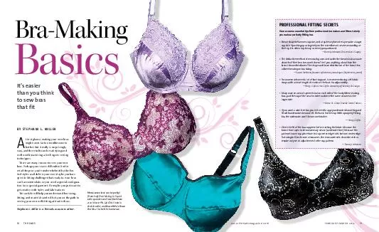Its easier than you think to sew bras that fit BY STEPHANI L