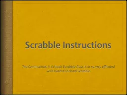Scrabble Instructions