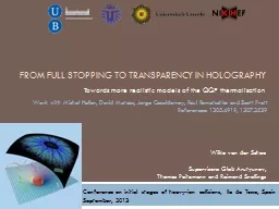 From Full Stopping To Transparency In holography
