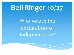 Bell Ringer 10/27