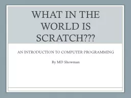 WHAT IN THE WORLD IS SCRATCH???