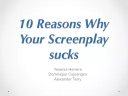 10 Reasons Why Your Screenplay sucks