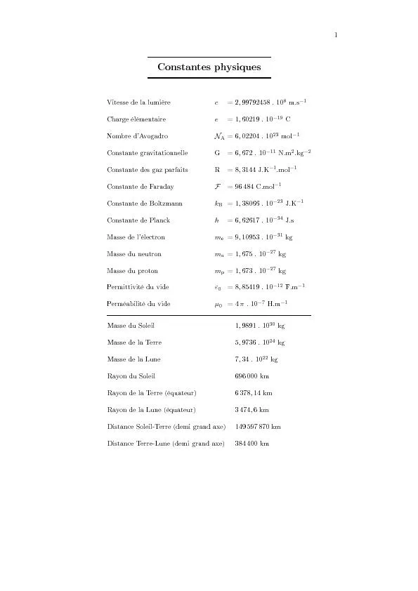 Constantesphysiques