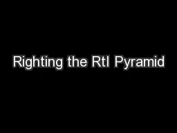 Righting the RtI Pyramid
