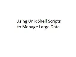Using Unix Shell Scripts