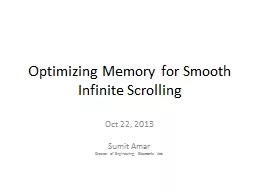 Optimizing Memory for Smooth Infinite Scrolling