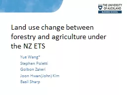 Land use change between forestry and agriculture under the