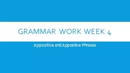 Grammar work week 4