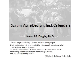 Scrum, Agile Design, Task Calendars