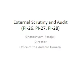 External Scrutiny and Audit