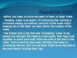 Aquatics Unit
