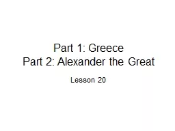 Part 1: Greece