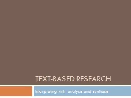 Text-based research