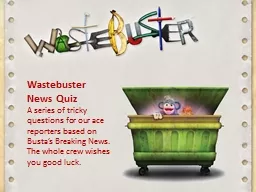 Wastebuster News Quiz