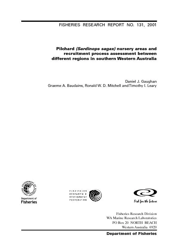 FISHERIES  RESEARCH  REPORT  NO.  131,  2001Pilchard (Sardinops sagax)