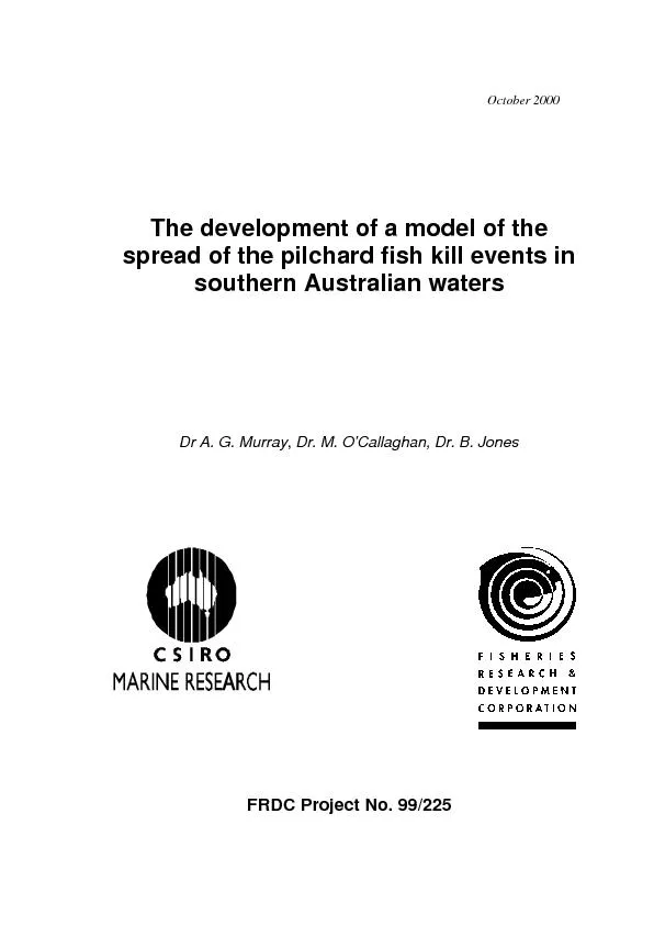 The development of a model of the spread of the pilchard fish kill eve