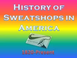 History of Sweatshops in America