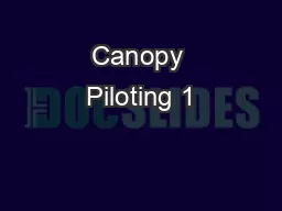 Canopy Piloting 1