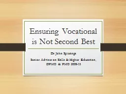 Ensuring Vocational is Not Second Best