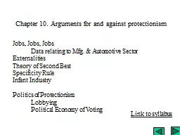 Chapter 10. Arguments for and against protectionism