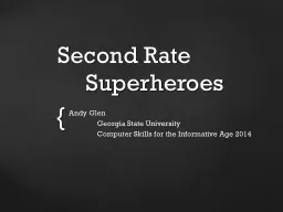 Second Rate 			Superheroes