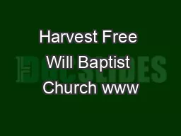 Harvest Free Will Baptist Church www