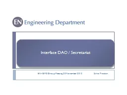 Interface DAO / Secretariat