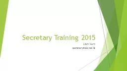 Secretary Training 2015