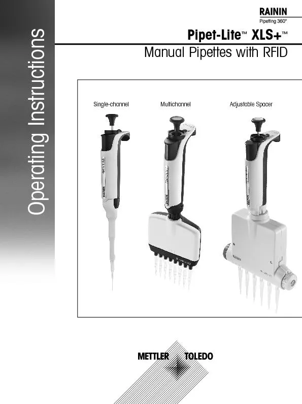 Manual Pipettes with RFID