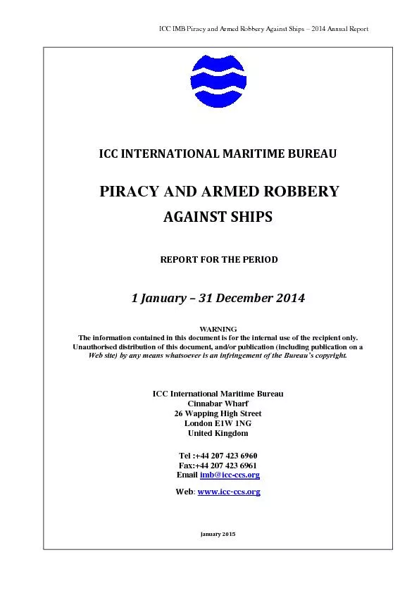 ICC IMB Piracy and Armed Robbery Against Ships