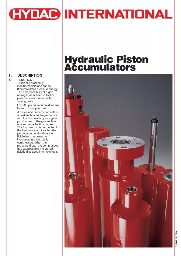 Hydraulic PistonAccumulators