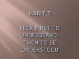 Habit 5
