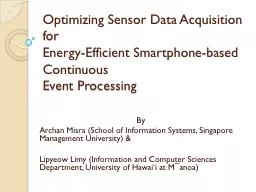 Optimizing Sensor Data Acquisition for