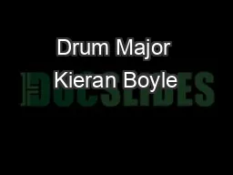 Drum Major Kieran Boyle