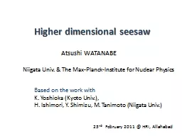 Higher dimensional seesaw