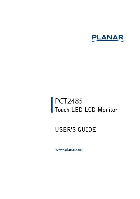 www.planar.comTouch LED LCD Monitor