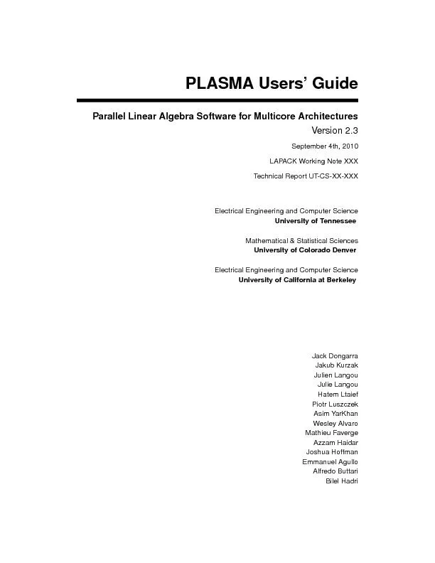 PLASMAUsers'Guide