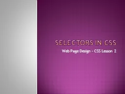 Selectors IN CSS